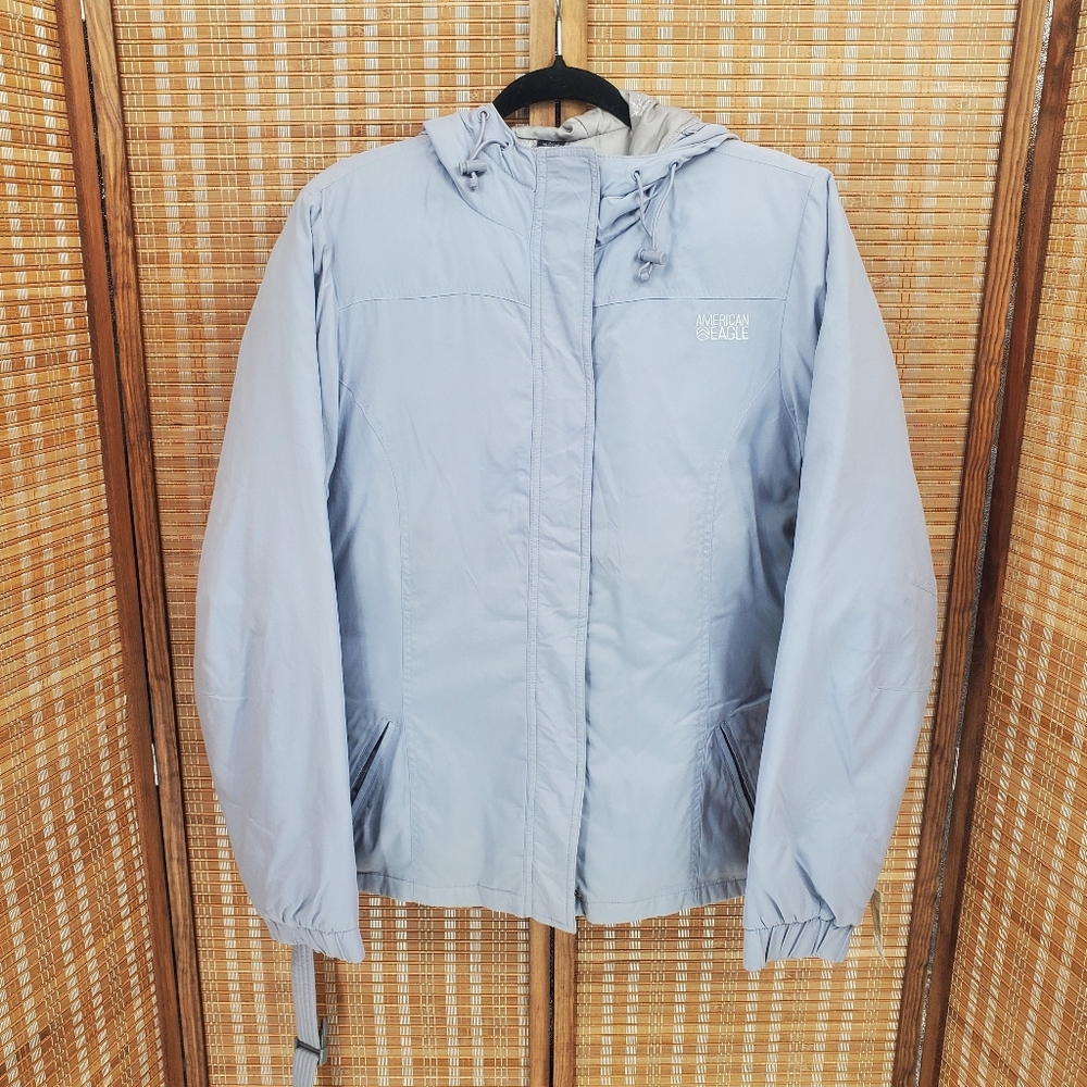 ♡ American Eagle Shelter Series Gray Down Puffer Jacket Size Large NWT